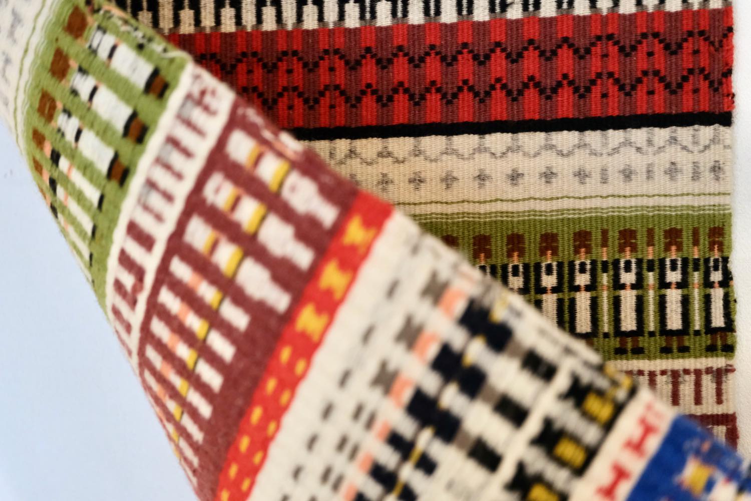 ビンテージ北欧/Gubbatacke織/スウェーデン製/ハンドメイド/タペストリー