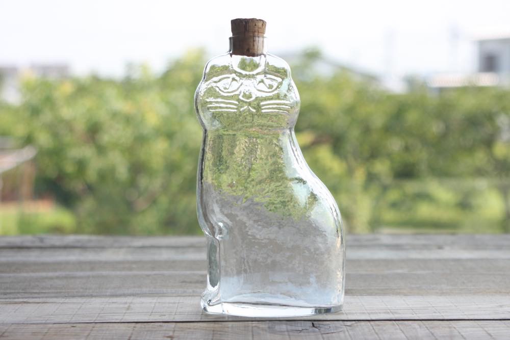 ヴィンテージLisa Larson リサ・ラーソン ROYAL KRONAネコ ガラスボトル