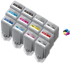 Generic 12-pack: Canon imagePROGRAF PRO-1000 Ink Cartridge Set