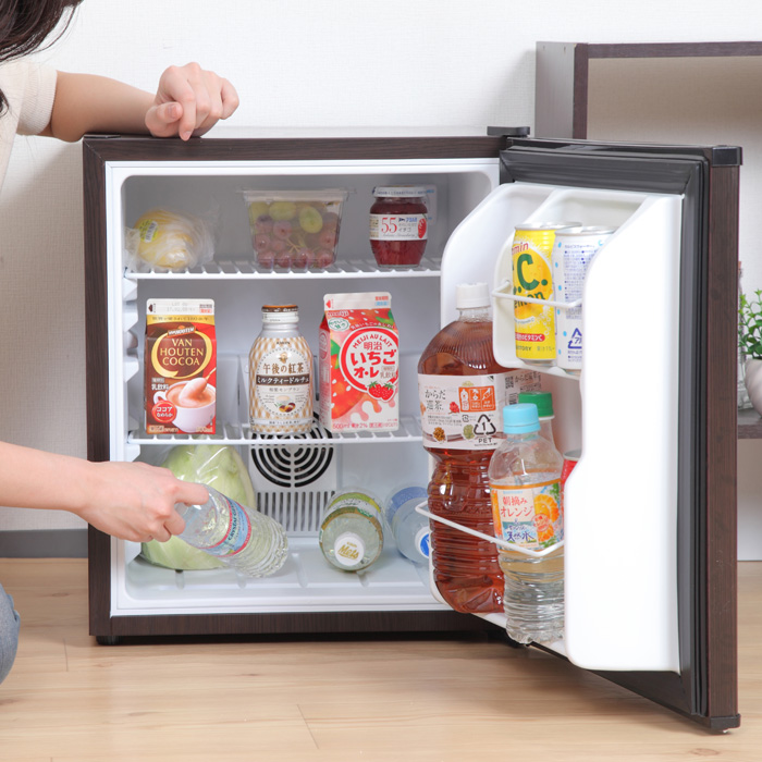 ペルチェ式 48リットル 1ドア電子冷蔵庫 ナチュラルウッド SR-R4805NWD