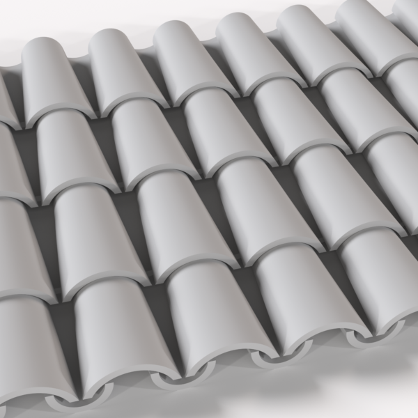 Roof Tile 'Italian Coppi' (200 pcs) HD Models 35058