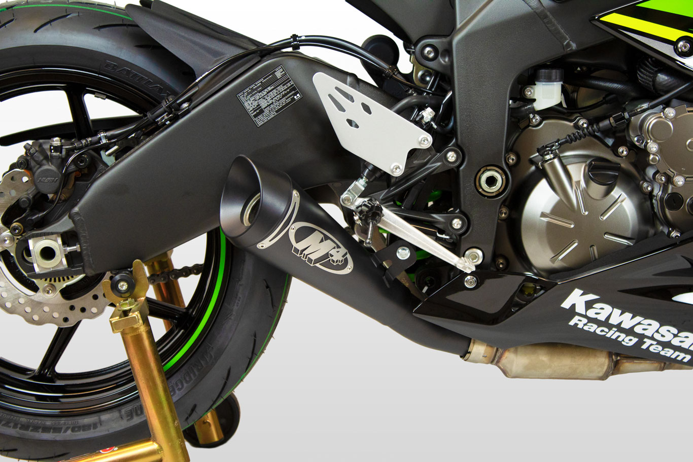 M4 Slip-On Exhaust with Black GP19 Canister | Kawasaki ZX-6R (2009