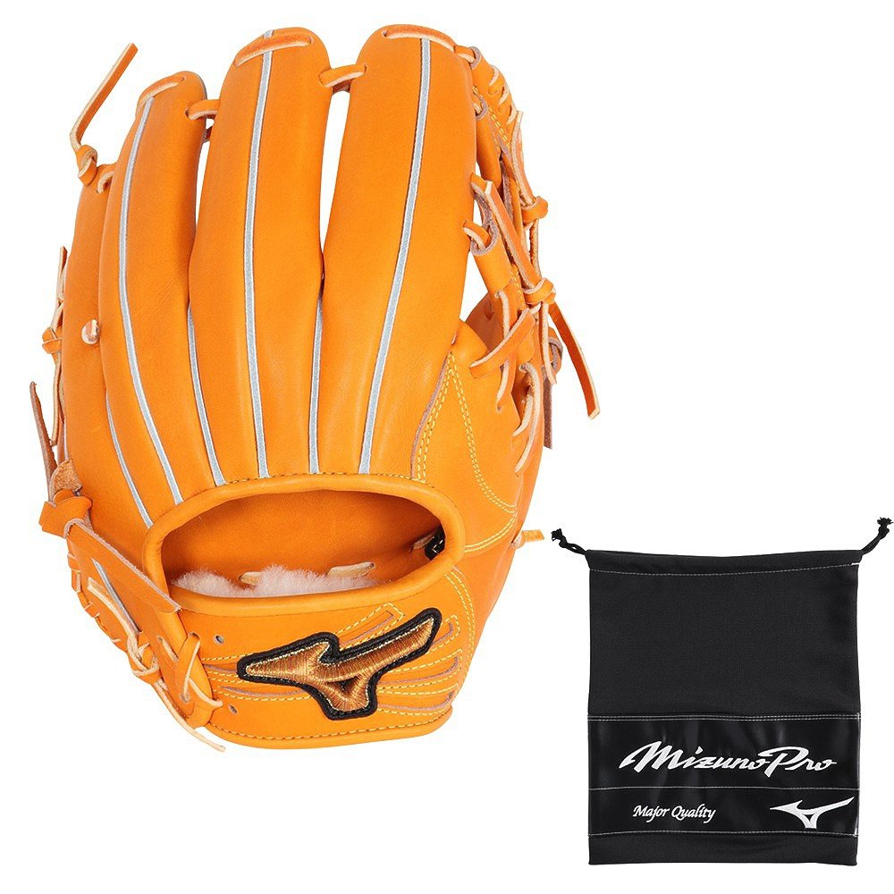 ミズノプロ グローブ Mizuno Pro オレンジ サイン入り V3 ミズノプロ