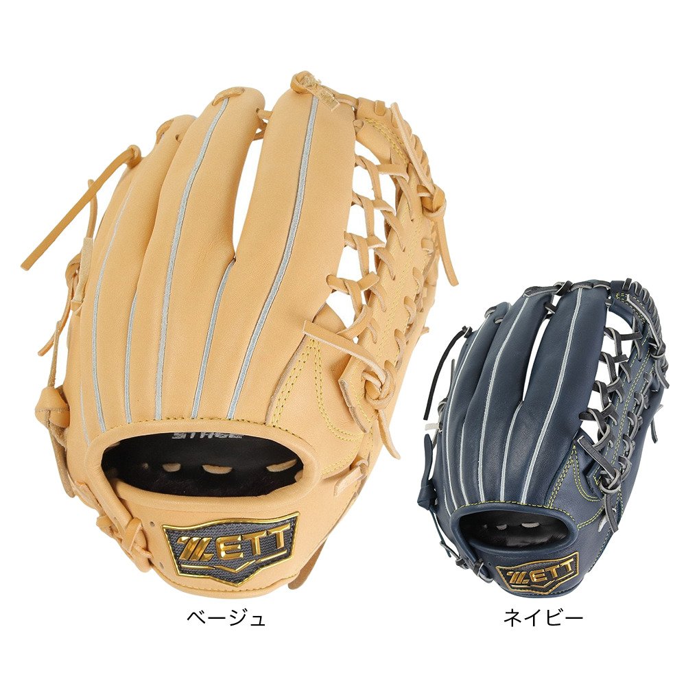 ZETT NEO STATUS 軟式グローブ ベージュ/ネイビー ZETT NEO STATUS
