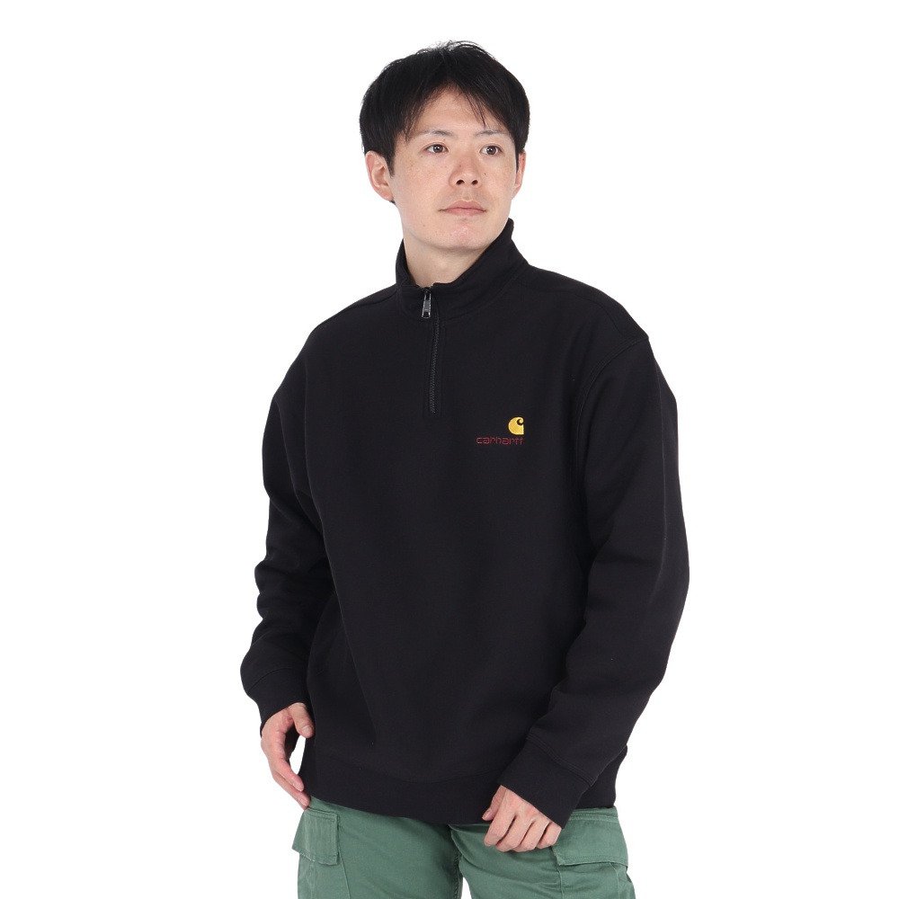 カーハート（CARHARTT）（メンズ）ハーフジップ アメリカンスクリプト