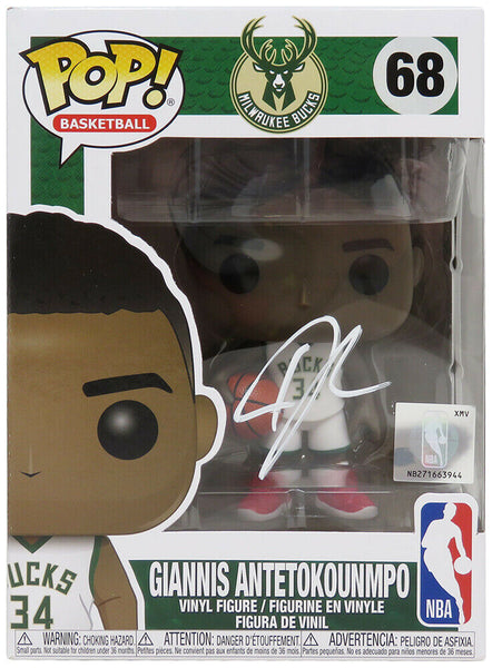 Giannis Antetokounmpo Signed Milwaukee Bucks Funko Pop Doll #68