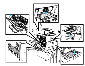 Clear the Paper Jam at Left Side Door