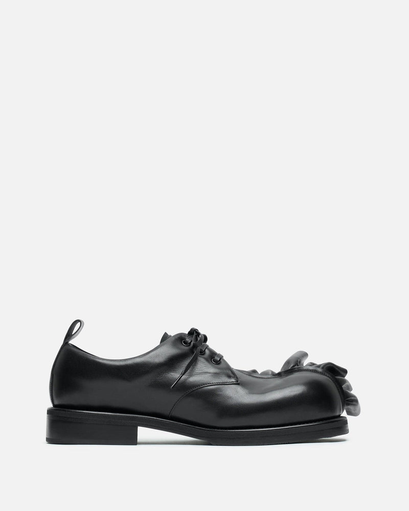 Kids Love Gaite Ruffled Leather Derbies in Black – SVRN