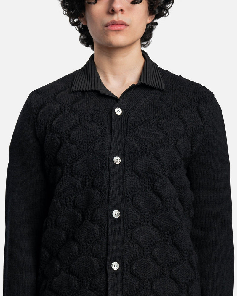 Button Up Wool Cardigan in Black – SVRN