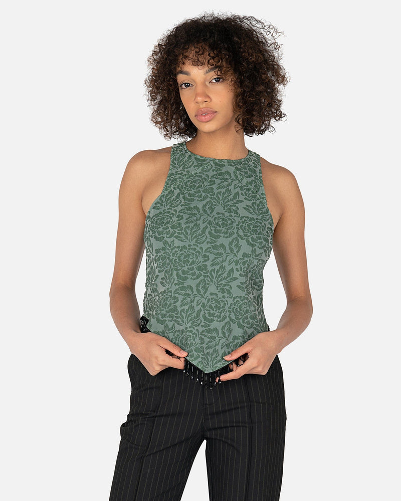 Jacquard Organza Beaded Top in Myrtle – SVRN