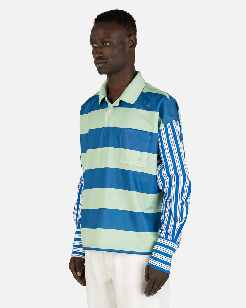 Long Shirt Sleeve Polo Tee in Pistachio – SVRN