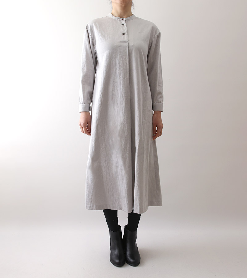 実物大型紙【No.60】スタンドカラーの前タックワンピース(SML・2L) [M