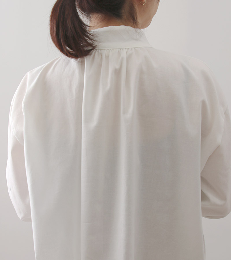 実物大型紙【No.110】スタンドカラーギャザーブラウス(SML・2L) [M便 1