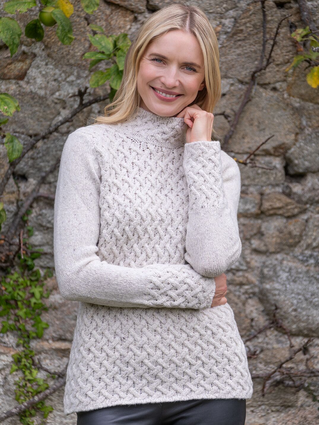 Wool and Cashmere Cosy Trellis Sweater | The Sweater Shop