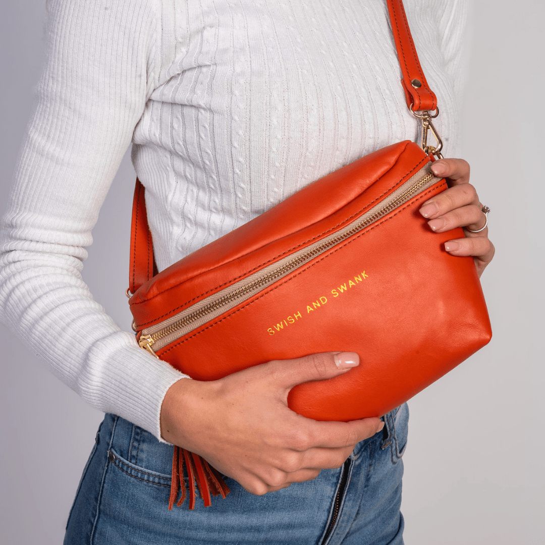Genuine Leather Belt Bag | Crossbody Bag – SWISH AND SWANK