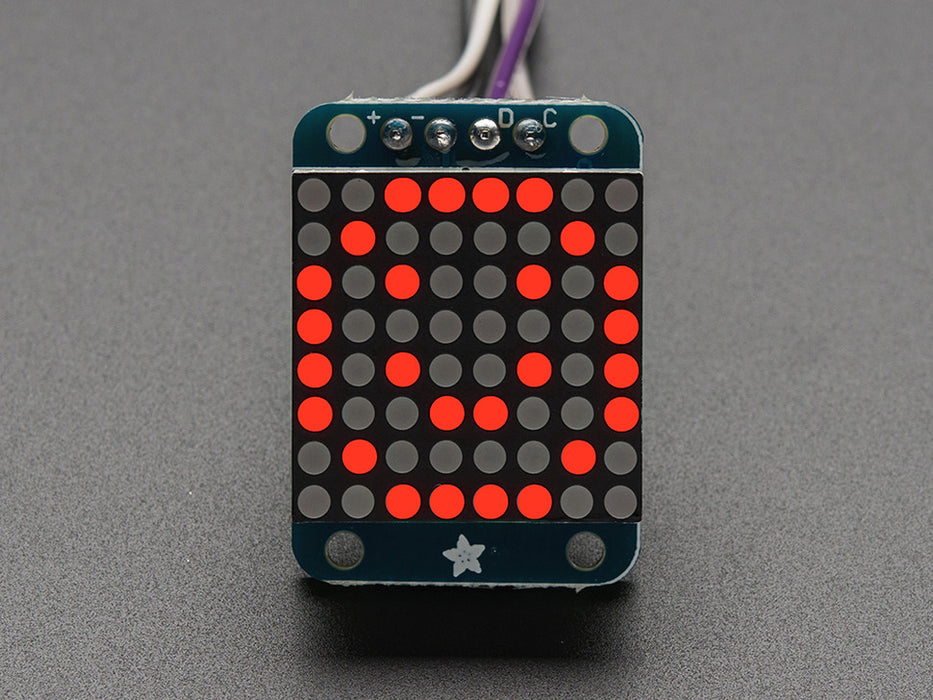 Adafruit I2C通信の8x8ミニLEDマトリックス基板（赤色） — スイッチ