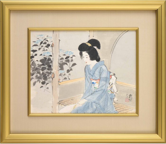 伊東深水【縫物】共シール 伊東深水【縫物】共シール