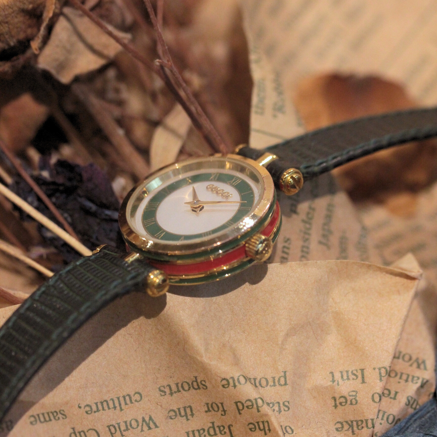 GUCCI / グッチ / シェリーライン / グリーン / ヴィンテージ腕時計