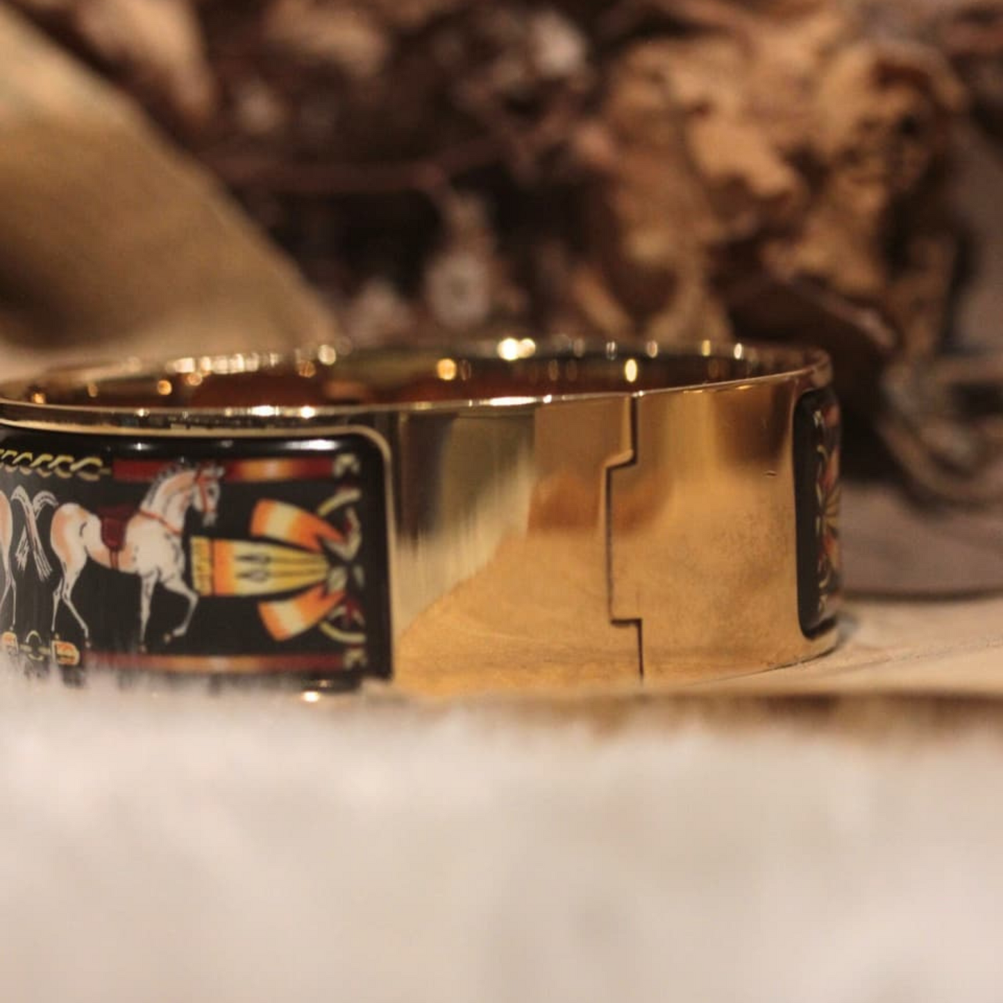 HERMES / エルメス / ロケ / バングルウォッチ / エマイユ 七宝焼き