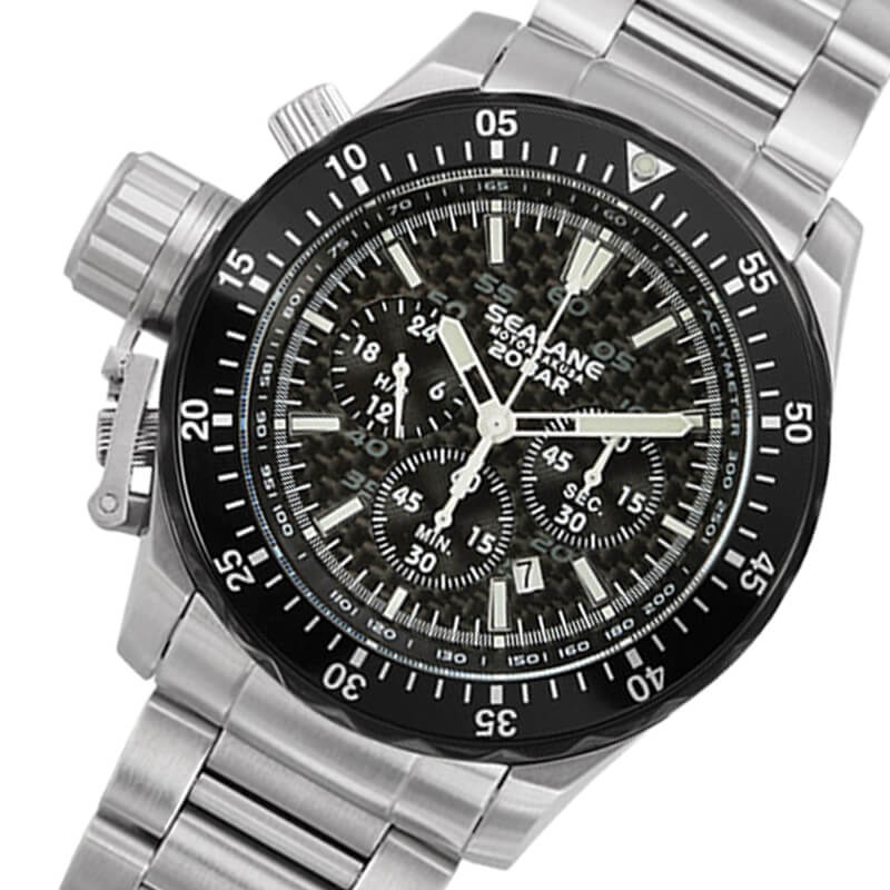 SEALANE(シーレーン) クォーツ 1/5秒クロノグラフ 腕時計 SE55-MBG