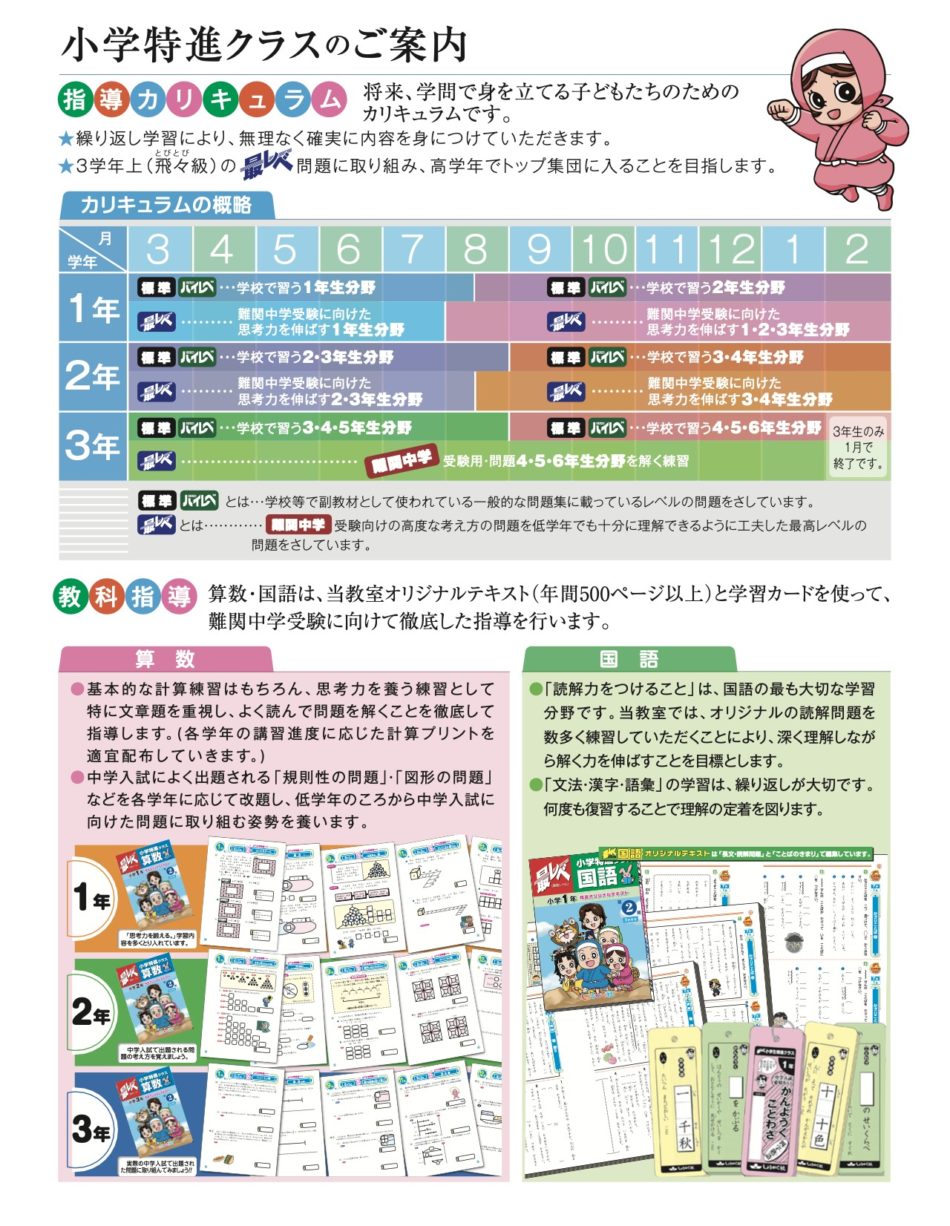 小学部】最レベ小学生特進クラス