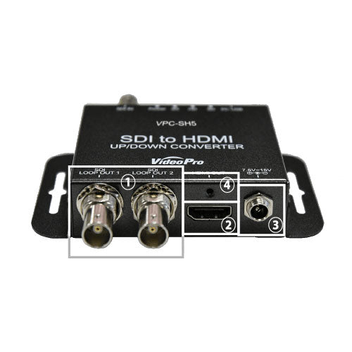 VideoPro VPC-SH5 SDI to HDMIコンバーター(アップ・ダウンコンバート