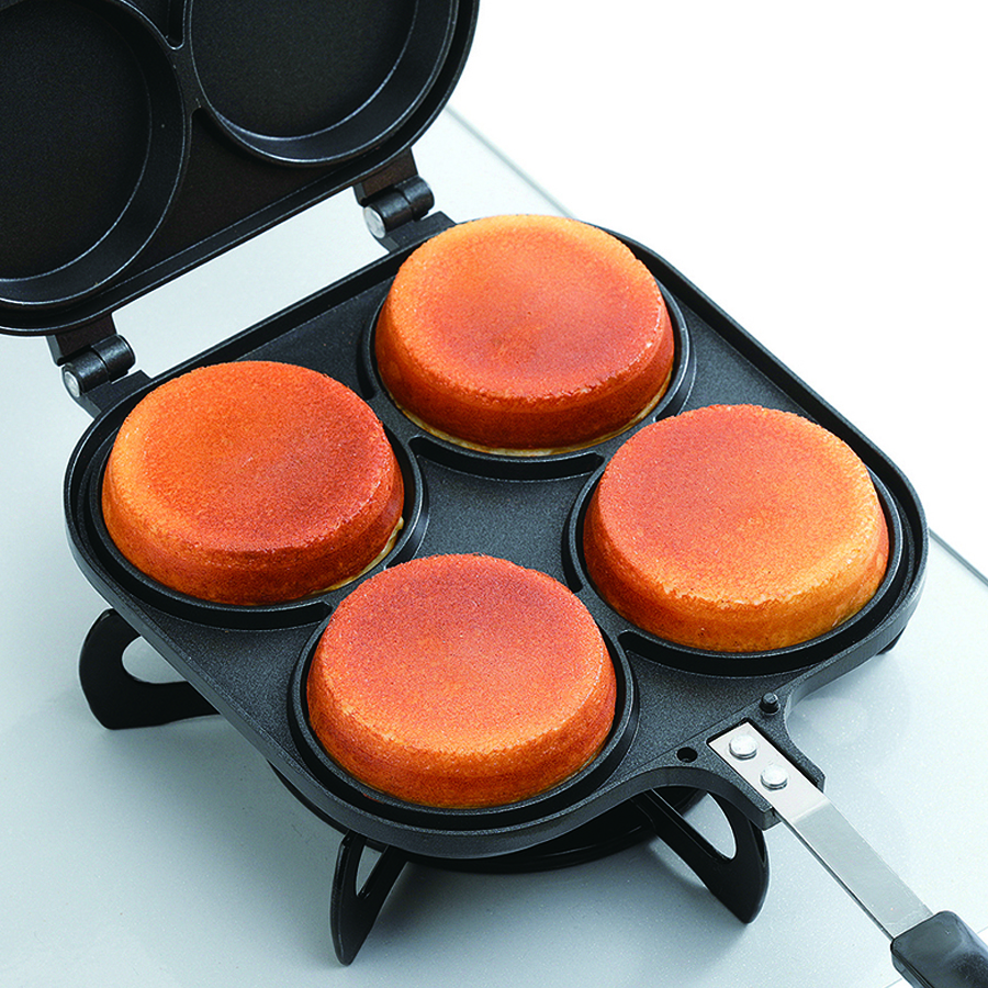 おやつDEっSEⅡ ふっ素加工大判焼器4穴 D-6537