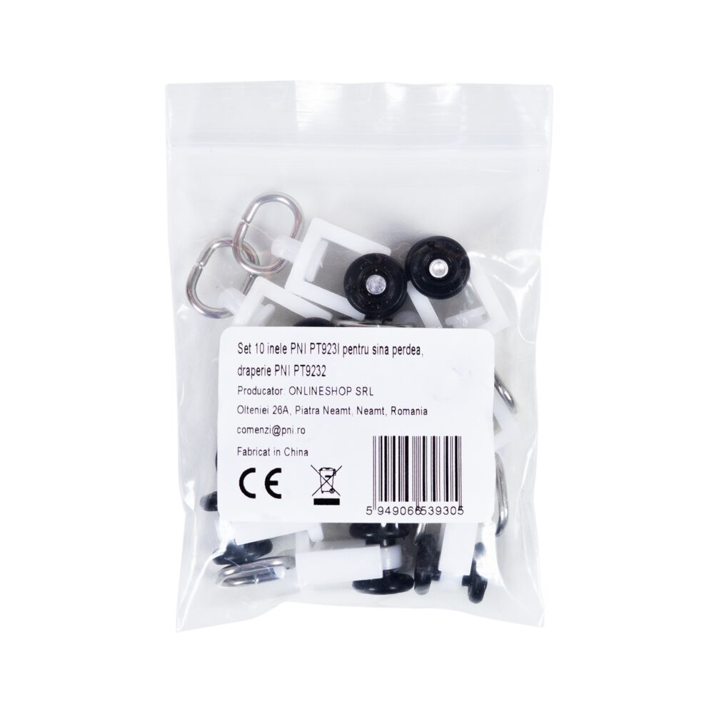 Set 10 inele PNI PT923I pentru sina perdea, draperie PNI PT923