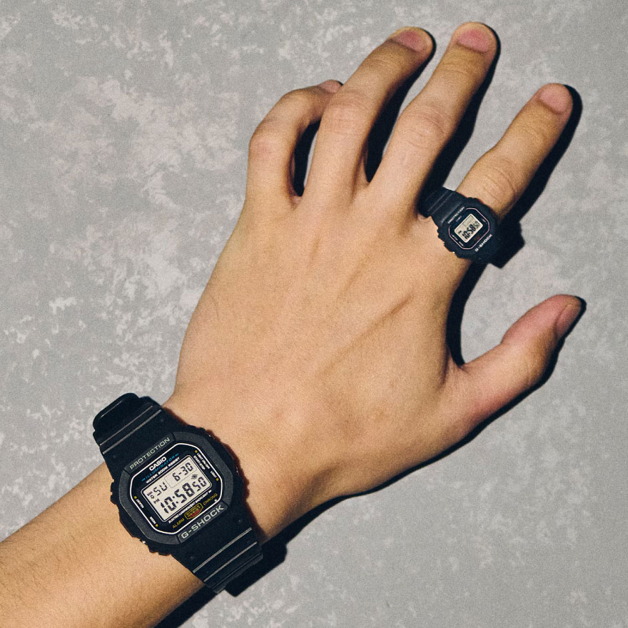 カシオ“G-SHOCK” 新作【指に着けるリングウオッチ】20気圧防水で電池