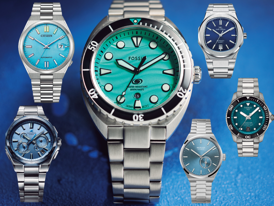 10万円台まで、高コスパモデルが勢揃い！】清涼感あふれるブルー文字盤