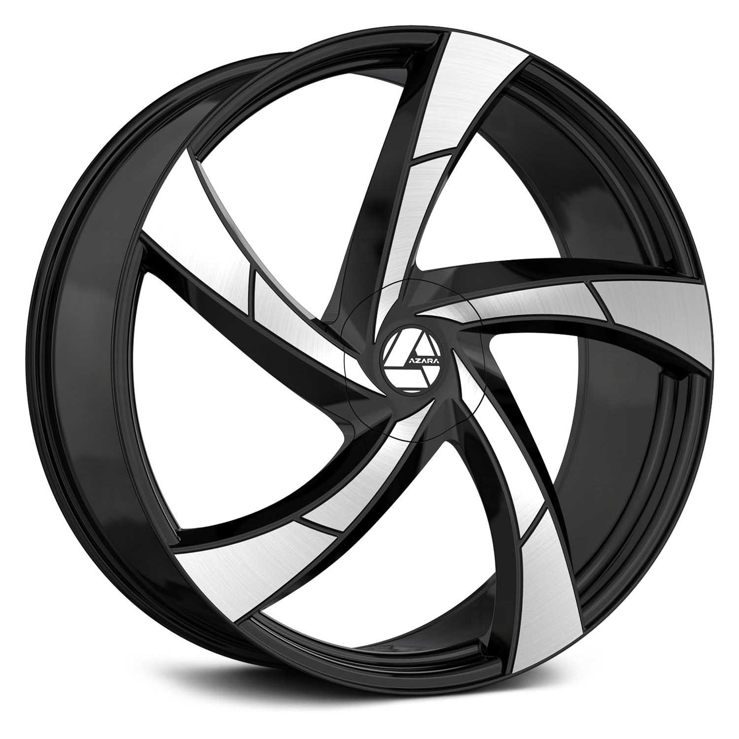 Azara AZA-524 Gloss Black / Machined - PowerHouse Wheels & Tires