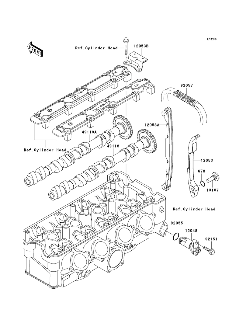 Powersports Kawasaki - ZX900 (NINJA ZX9R) 2002 - Camshaft(s)/Tensioner