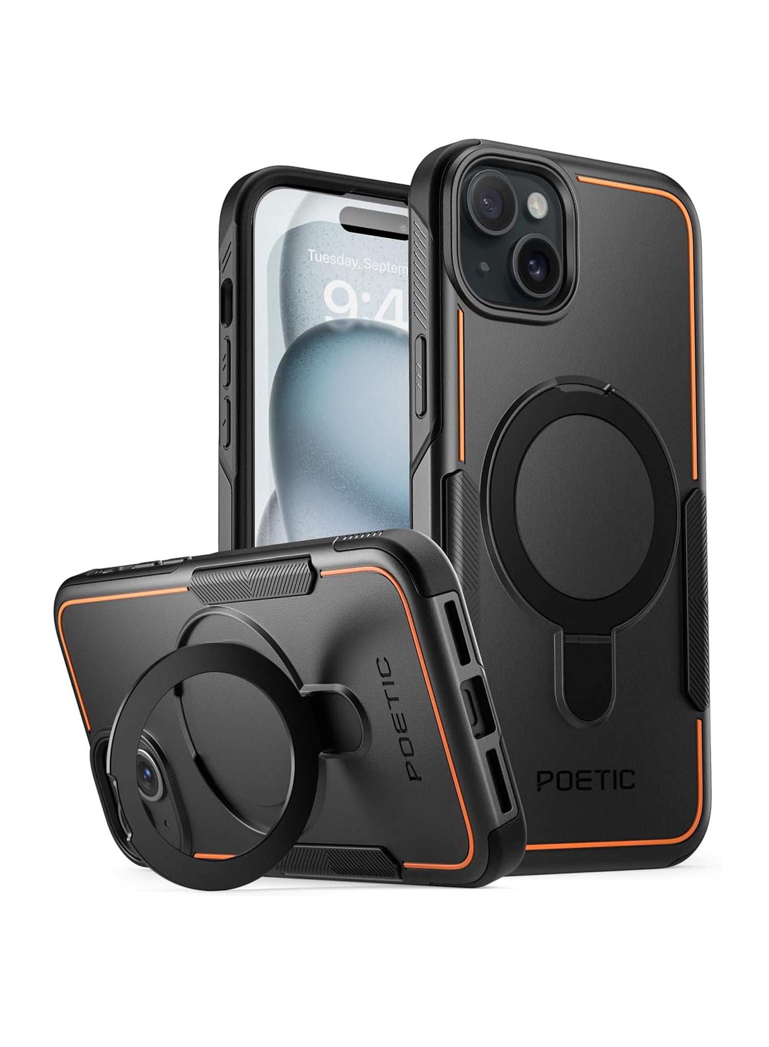 Apple iPhone 15 Plus Case with Ring Stand – Poetic Cases