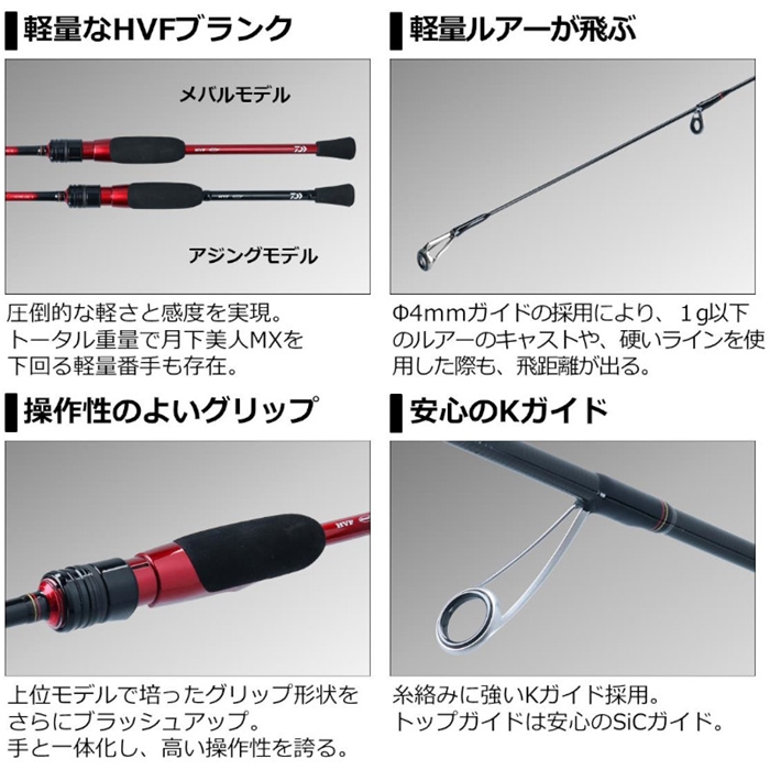 ダイワ 月下美人 メバル 83M-T [2020年モデル] - 釣具のポイント