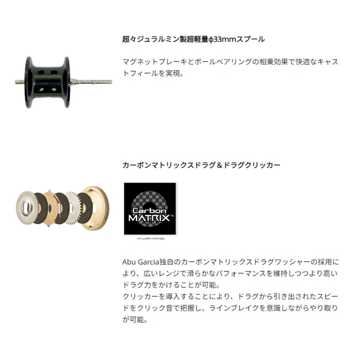 アブ・ガルシア Roxani BC(ロキサーニ ビーシー) HS8 右ハンドル 24年