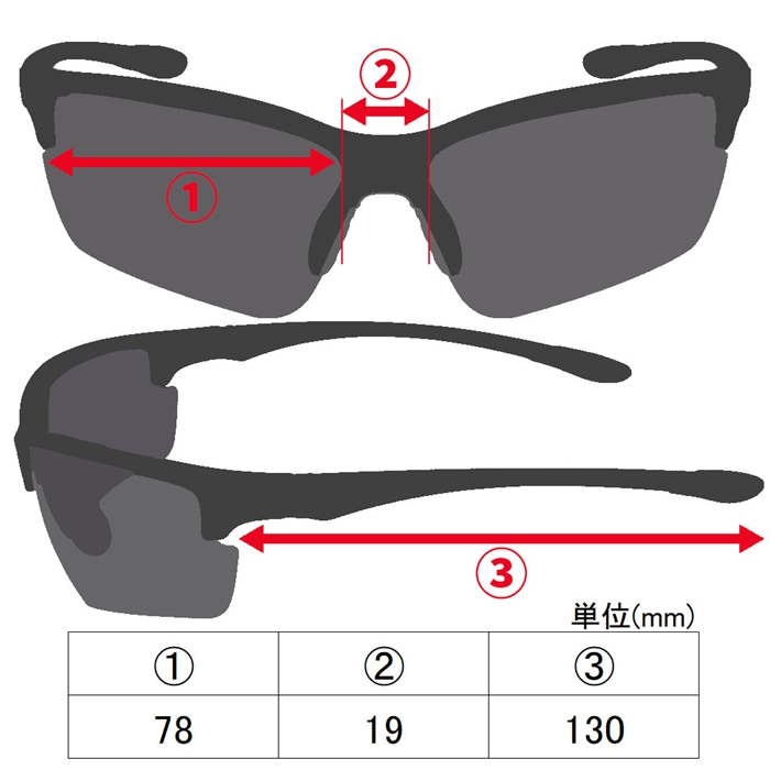 XOOX 偏光サングラス ハーフリムI型 グレー/ライトシルバーミラー
