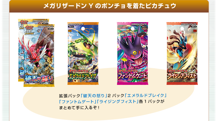 スペシャルBOX メガリザードンXのポンチョを着たピカチュウ メガ