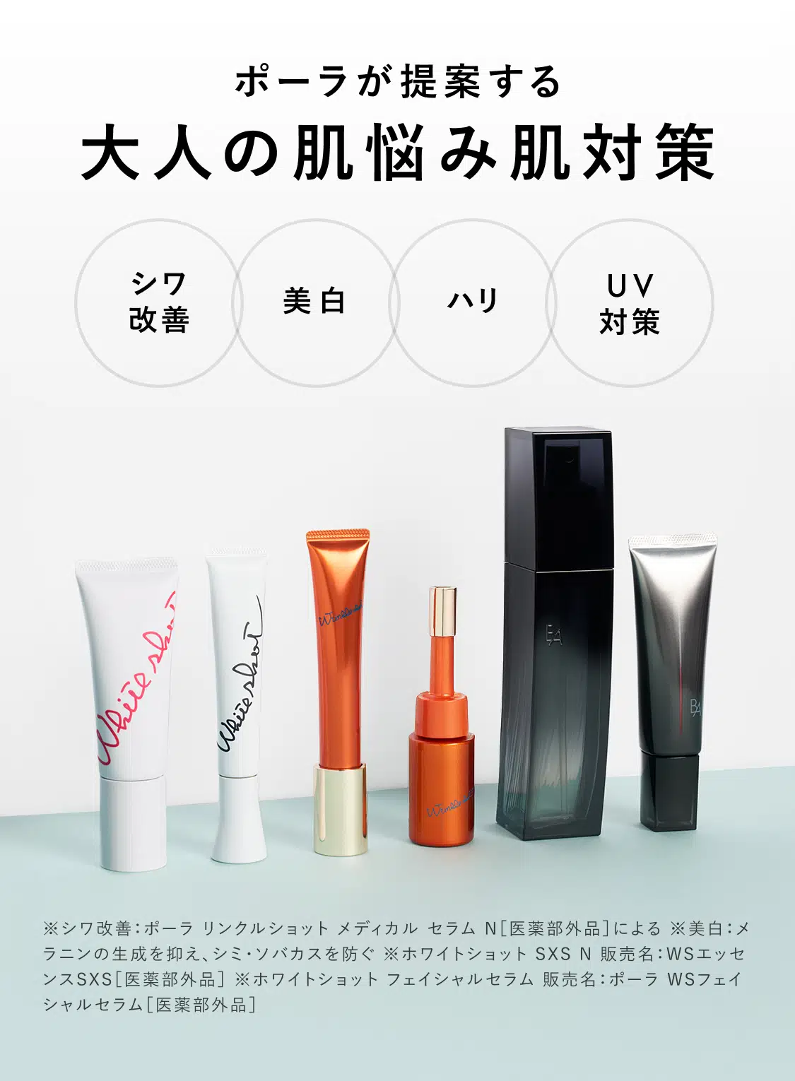 お肌の悩みに合わせたポーラの商品一覧 | ポーラ公式 エイジングケアと