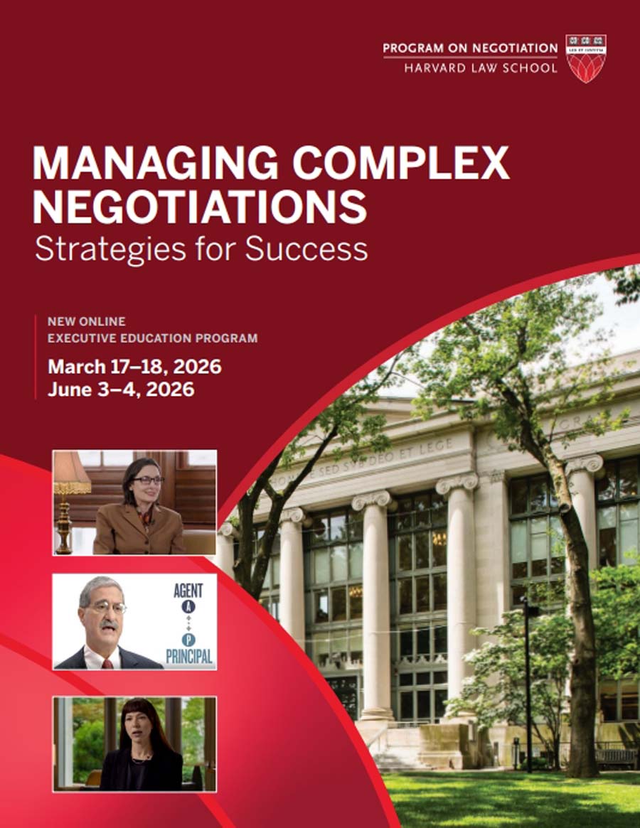 Managing Complex Negotiations March and June 2026 Program Guide