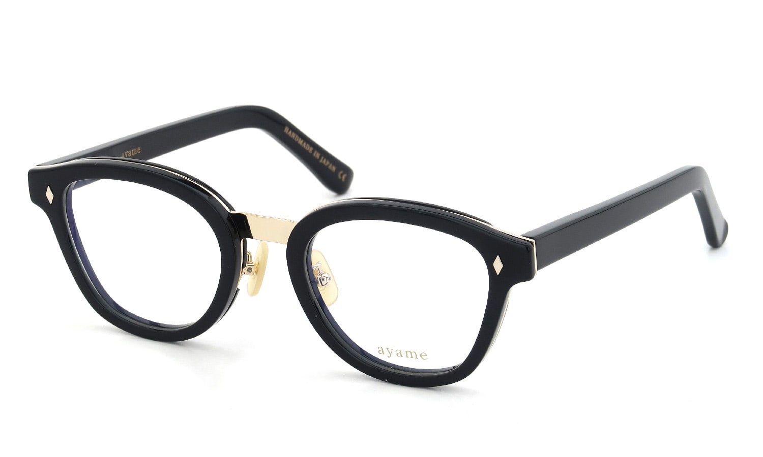 ayame NEWOLD 眼鏡 メガネ ブラック 黒縁 49◻︎21 ayame NEWOLD 眼鏡