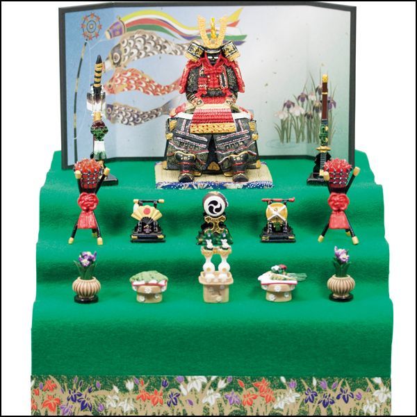 送料無料！五月人形鎧大赤新三段飾りOKD-5267