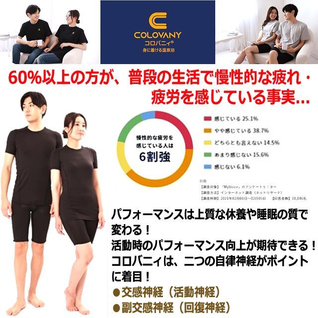 COLOVANY[コロバニィ]機能性健康ウェア アンダーロングスリーブシャツ