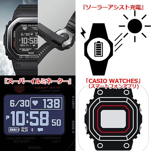 カシオ CASIO 腕時計（G-SHOCK Bluetooth搭載 G-SQUAD デジタル