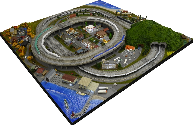 鉄道模型(Nゲージ) のイベント用ジオラマ（レイアウト）レンタル