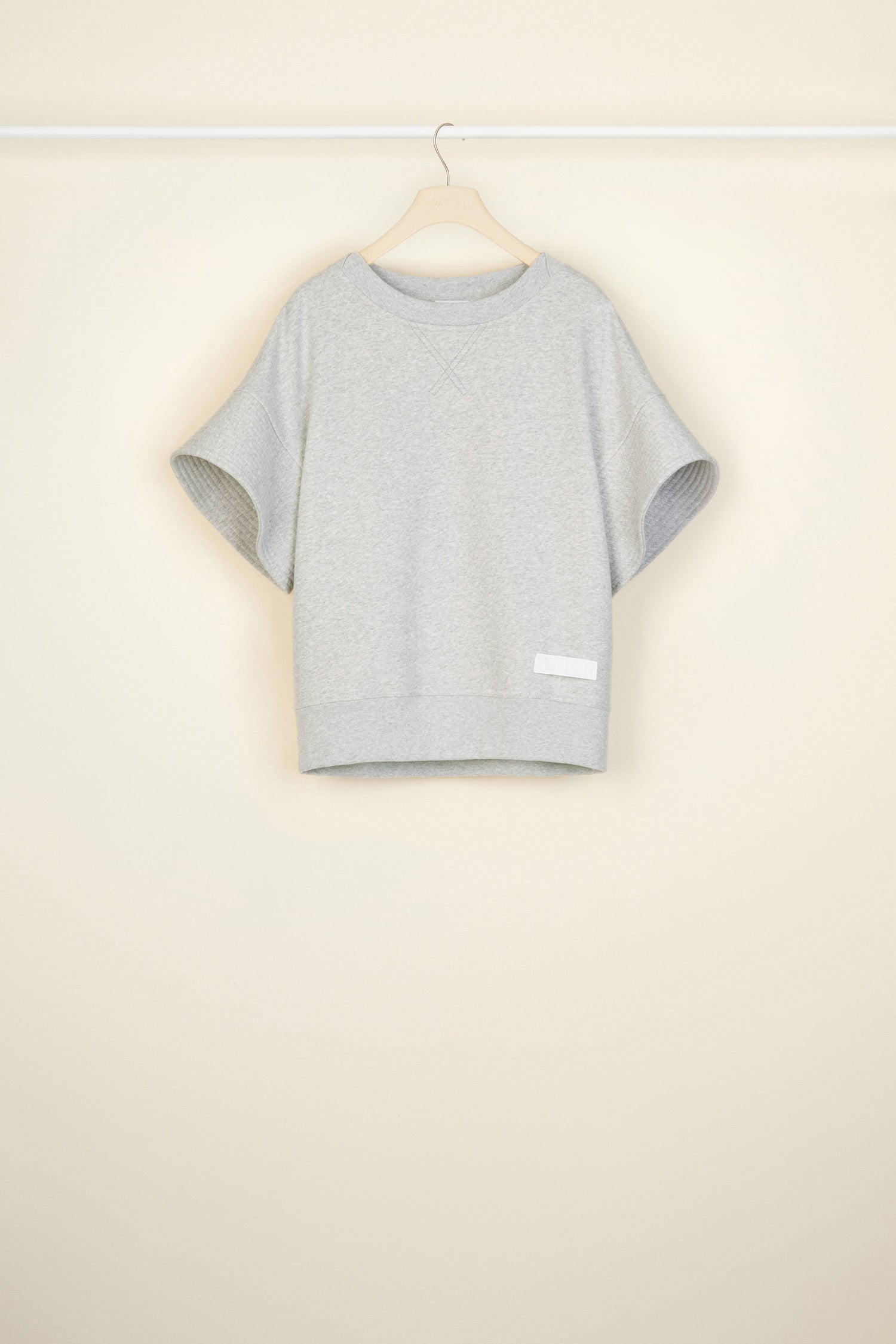 Patou | オーガニックコットン オーバーステッチ半袖スウェットシャツ