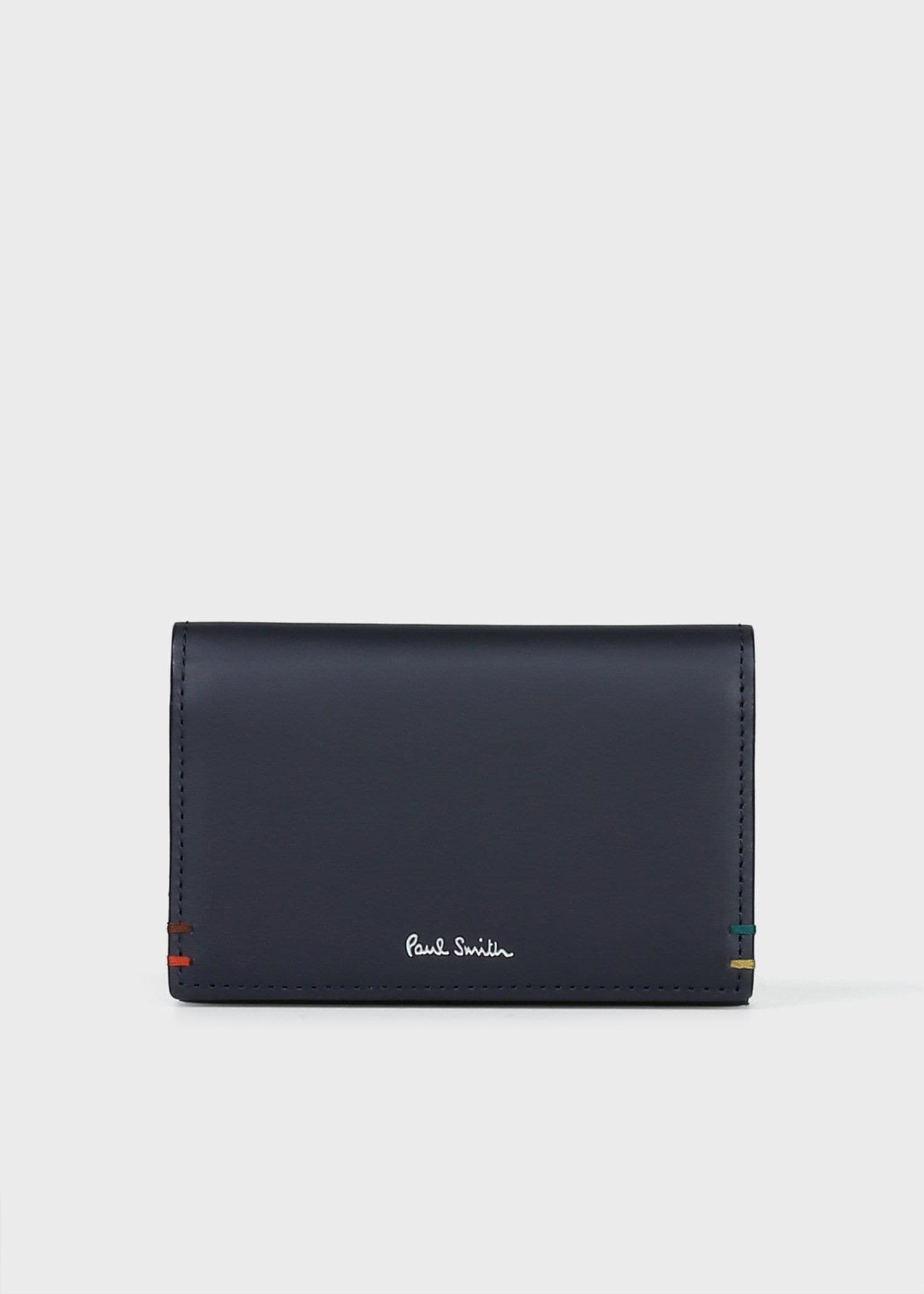 ハイライトステッチ 名刺入れ（ネイビー） ｜ポール・スミス