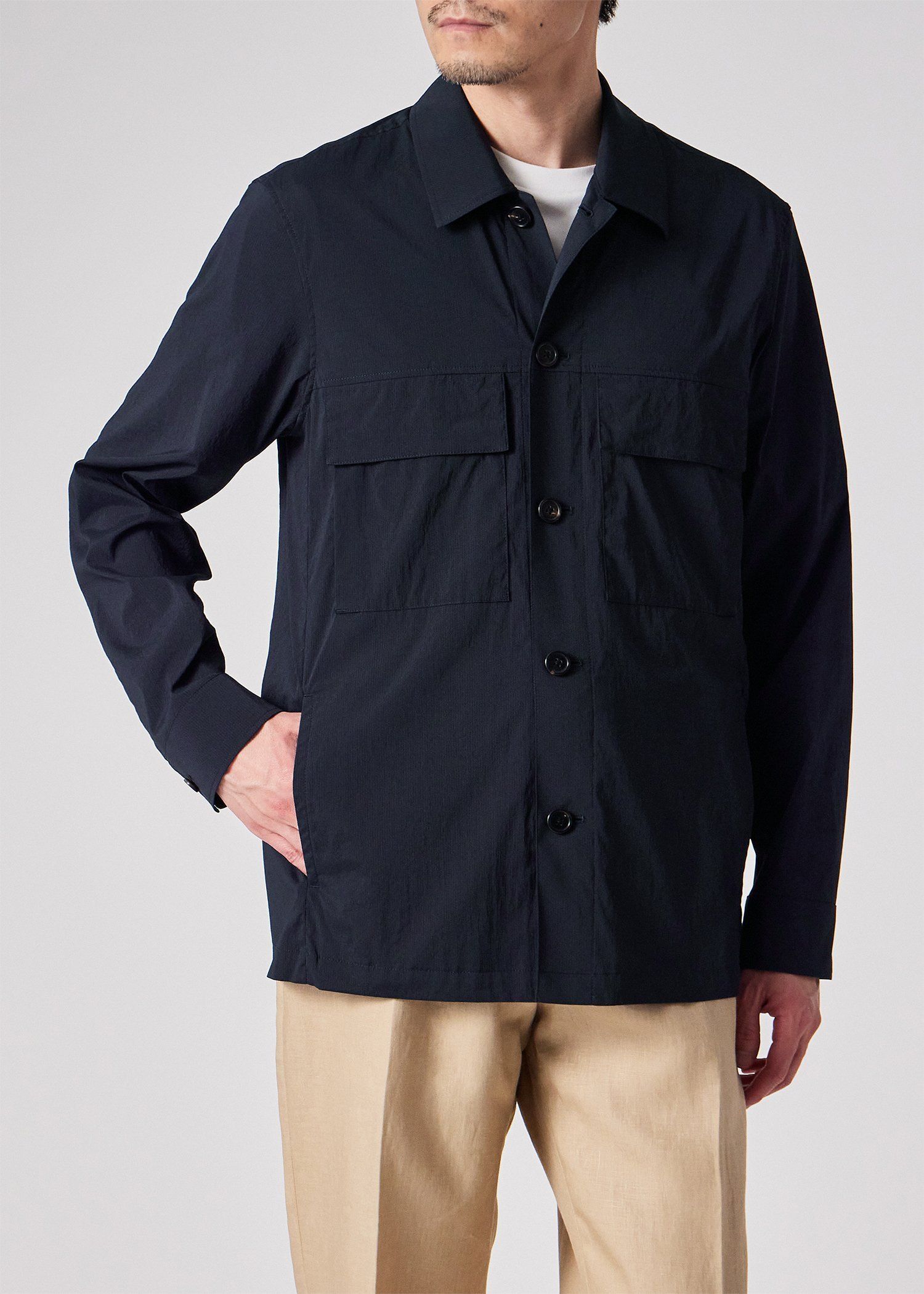 クラシックシャドーストライプ ブルゾン（ネイビー） ｜ポール・スミス