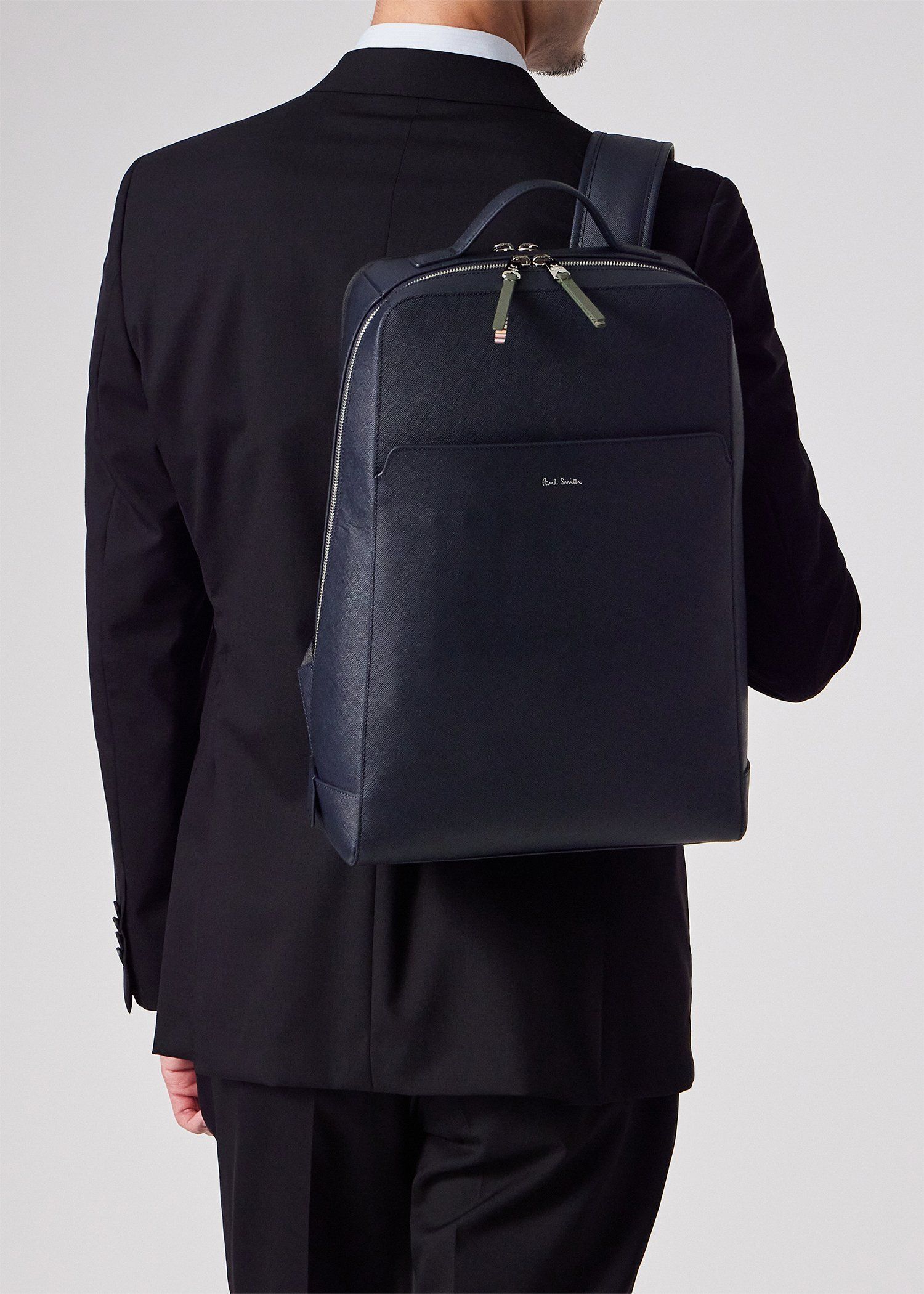 シグネチャーストライププラー リュック（ネイビー） ｜ポール・スミス