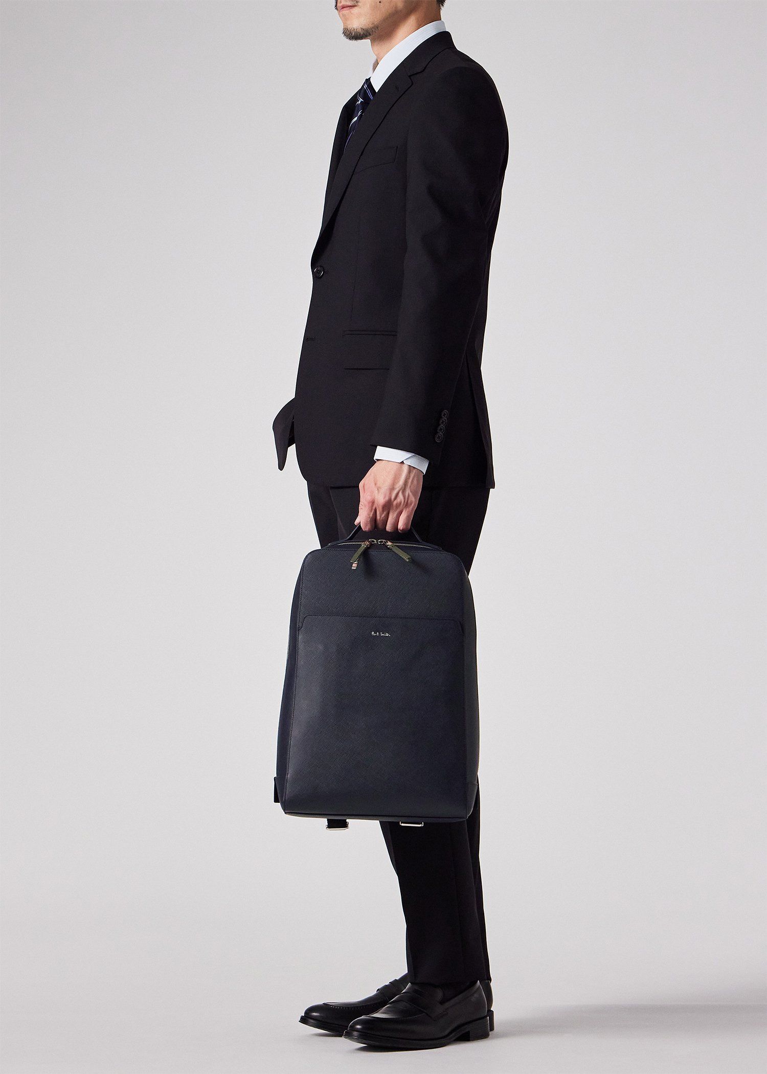 シグネチャーストライププラー リュック（ネイビー） ｜ポール・スミス