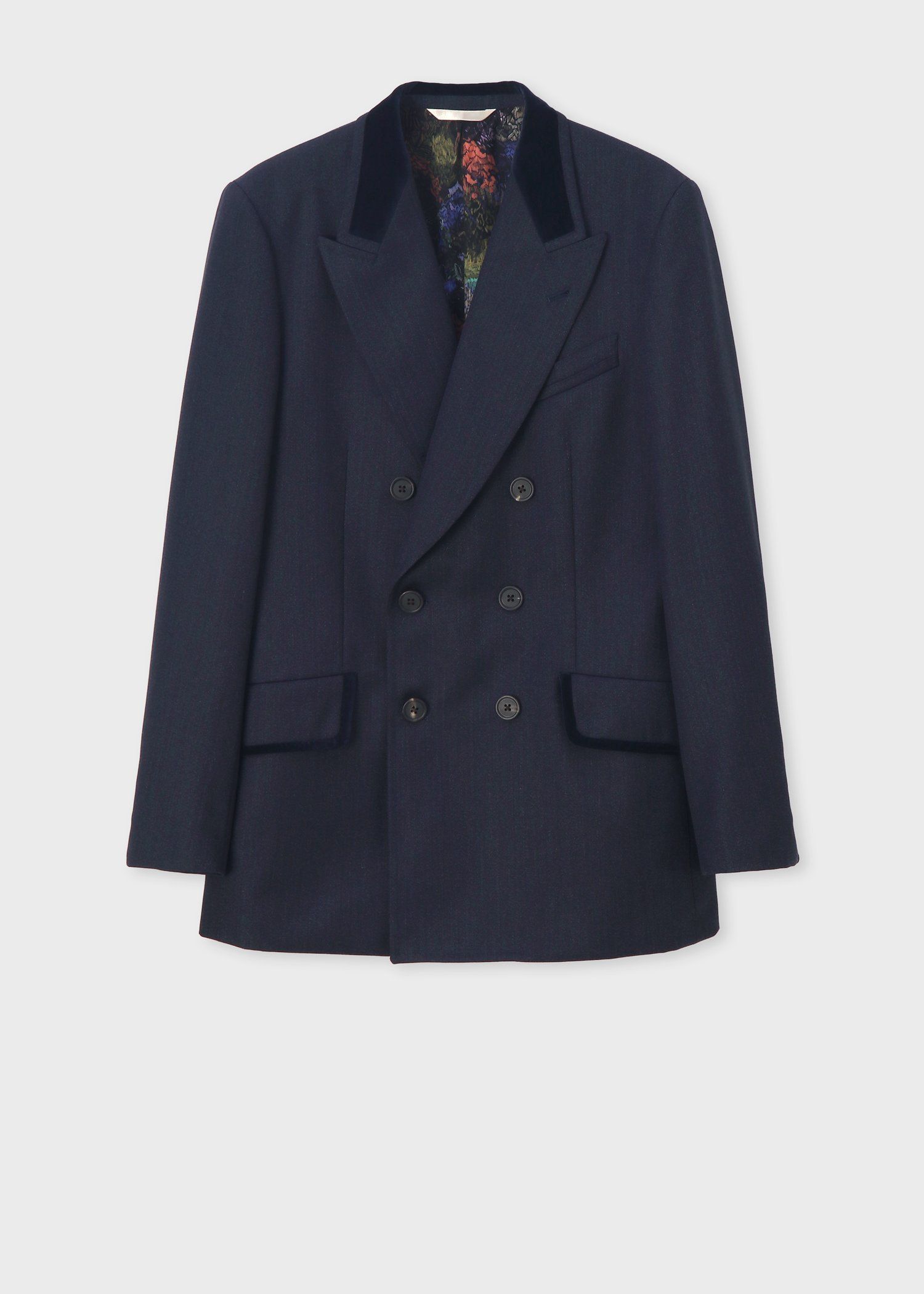 ヴィンテージテクスチャー ダブルブレスト ジャケット（ネイビー